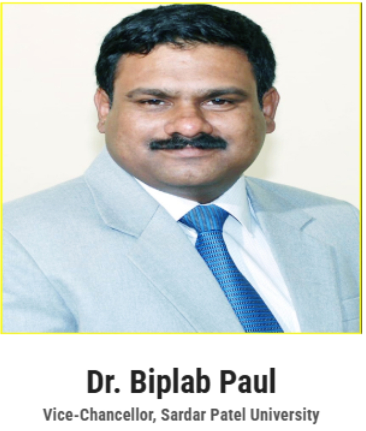 Dr. Biplab Paul, Vice-Chancellor of Sardar Patel University Balaghat